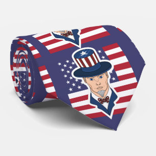 Uncle Sam Cartoon Krawatte
