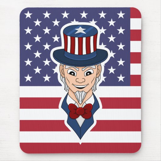 Uncle Sam Cartoon Mousepad (Vorne)