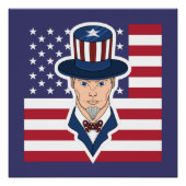 Uncle Sam Cartoon Poster (Vorderseite)