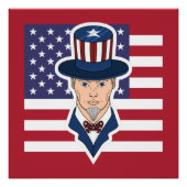 Uncle Sam Cartoon Poster (Vorderseite)