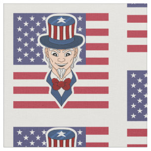Uncle Sam Cartoon Stoff