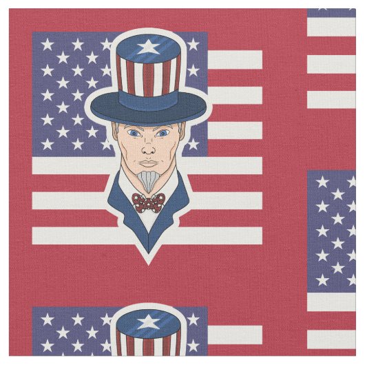 Uncle Sam Cartoon Stoff (Nahaufnahme)