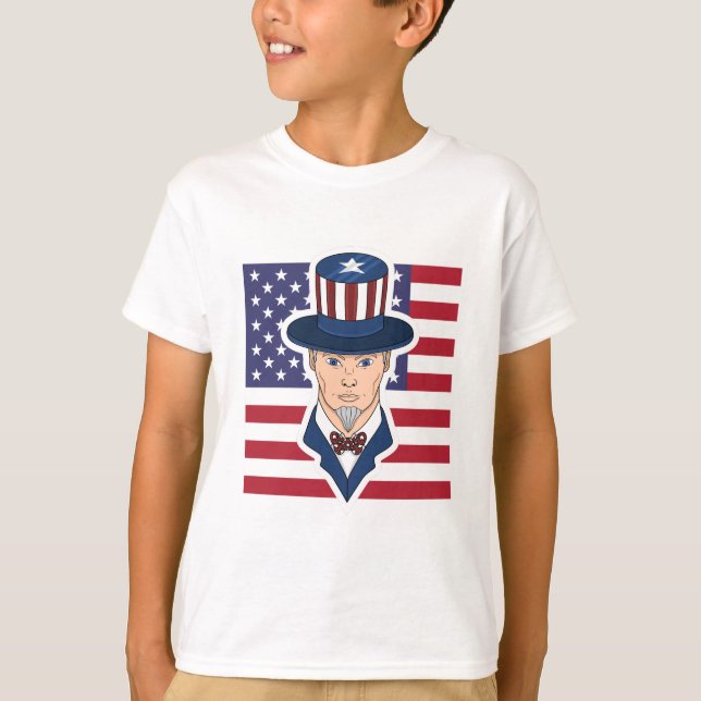 Uncle Sam Cartoon T-Shirt (Vorderseite)
