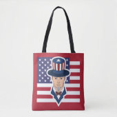 Uncle Sam Cartoon Tote Bag Tasche (Vorderseite)