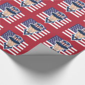 Uncle Sam Cartoon Wrapping Paper Geschenkpapier (Ecke)