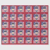 Uncle Sam Cartoon Wrapping Paper Geschenkpapier (Flach)