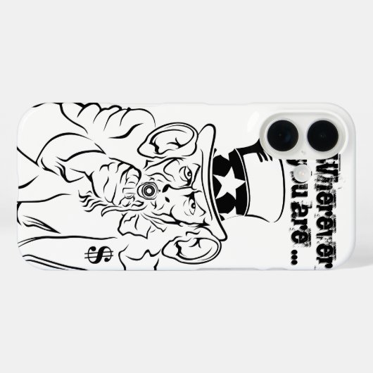 Uncle Sam Case-Mate iPhone Hülle (Rückseite (Horizontal))