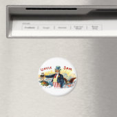Uncle Sam Cigars 4. Juli Vintag Magnet (In Situ (Geschirrspüler))