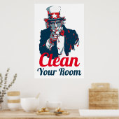 Uncle Sam Clean Your Room Poster (Küche)