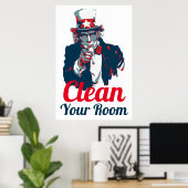 Uncle Sam Clean Your Room Poster (Heimbüro)