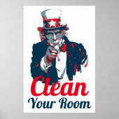 Uncle Sam Clean Your Room Poster (Vorne)