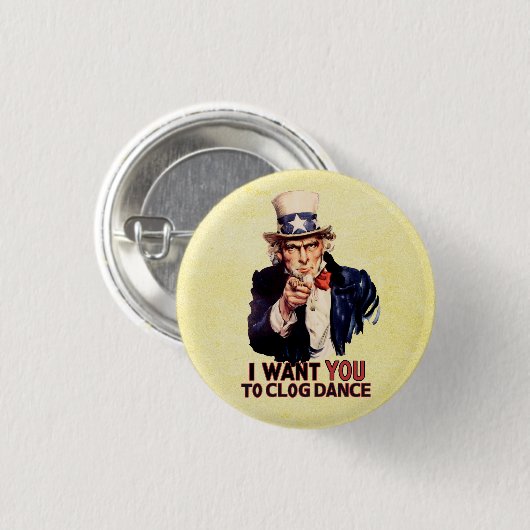 Uncle Sam Clogging Dance Button (Vorne & Hinten)