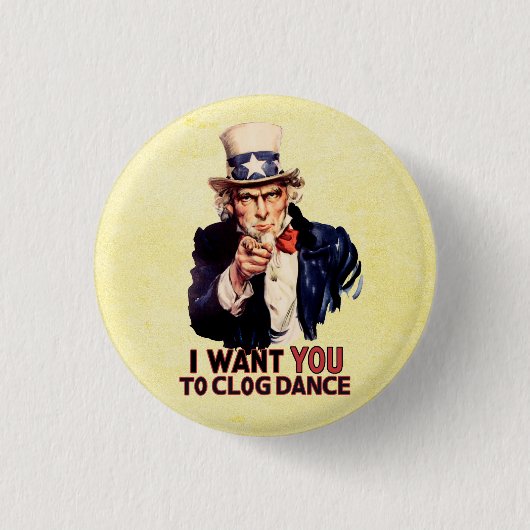 Uncle Sam Clogging Dance Button (Vorderseite)