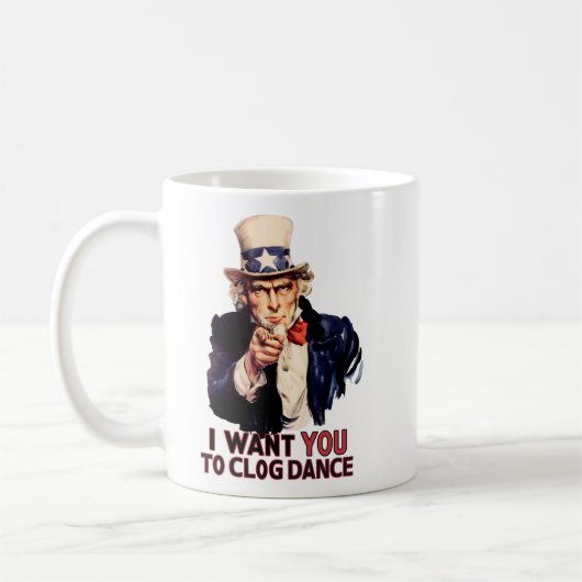 Uncle Sam Clogging Dance Kaffeetasse (Links)