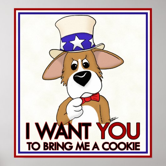 Uncle Sam Corgi Poster (Vorne)