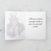 Uncle Sam Custom Birthday Greeting Card Karte (Innenseite)