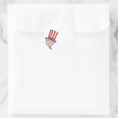 Uncle Sam Customizable 4. Juli Runder Aufkleber (Tasche)
