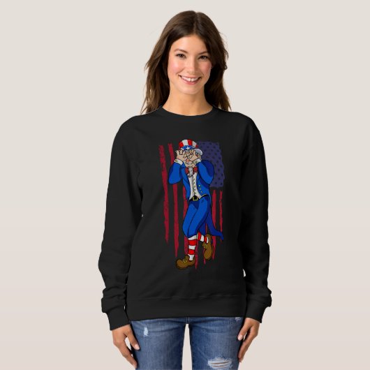 Uncle Sam Dance 4th of July Independence Day Sweatshirt (Vorne ganz)