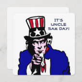 Uncle Sam Day Einladung (Vorne/Hinten)