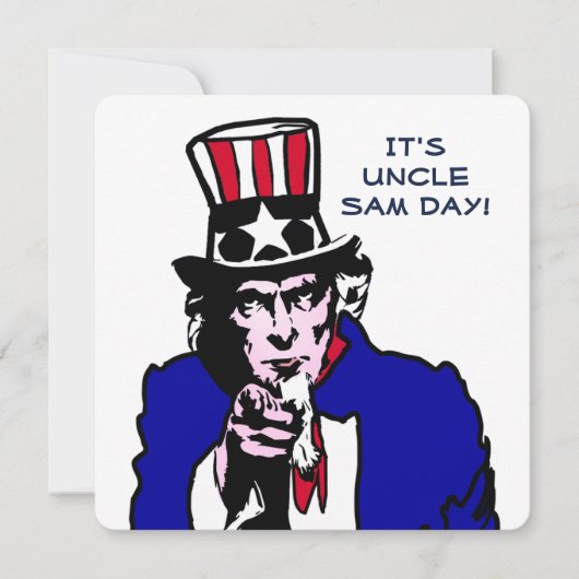Uncle Sam Day Einladung (Vorderseite)