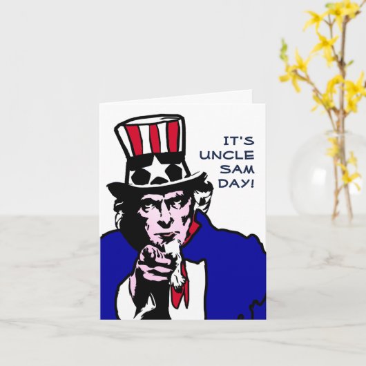 Uncle Sam Day Karte (Gelbe Blume)