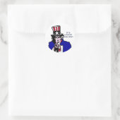 Uncle Sam Day Runder Aufkleber (Tasche)