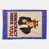 Uncle Sam 'Democracy Needs You' Geschirrtuch (Horizontal)
