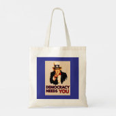 Uncle Sam 'Democracy Needs You' Tragetasche (Rückseite)