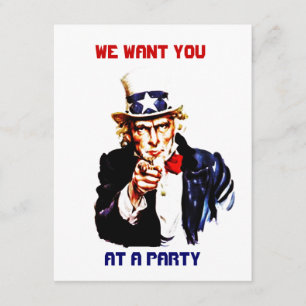 UNCLE SAM, DER PARTY EINLADUNG ~EZ2 ZEIGT,