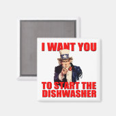 Uncle Sam Dishwasher Magnet (Vorderseite/Rückseite)