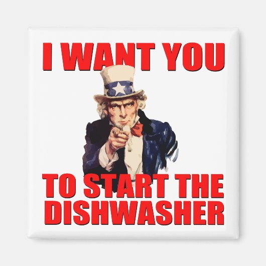 Uncle Sam Dishwasher Magnet (Vorne)