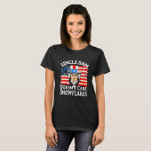UNCLE SAM DOESN'T CARE SNOWFLAKES Funny American T-Shirt (Vorne ganz)