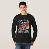 UNCLE SAM DOESN'T CARE SNOWFLAKES Funny American T-Shirt (Vorne ganz)