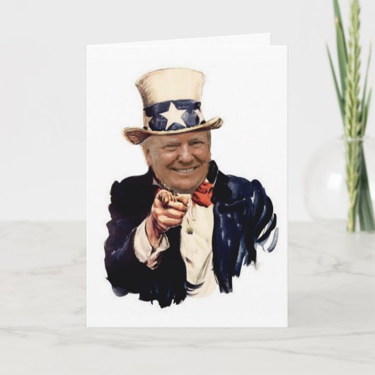 Uncle Sam | Donald- Trump| Trumpf 2020 Karte (Vorderseite)