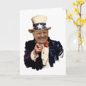 Uncle Sam | Donald- Trump| Trumpf 2020 Karte (Gelbe Blume)