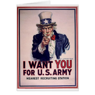 Uncle Sam Einstellungs-Plakat