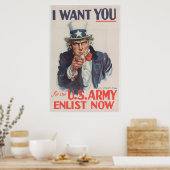 Uncle Sam Enlistment Propaganda Poster (Küche)