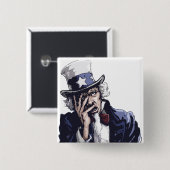 Uncle Sam Facepalm Button (Vorne & Hinten)