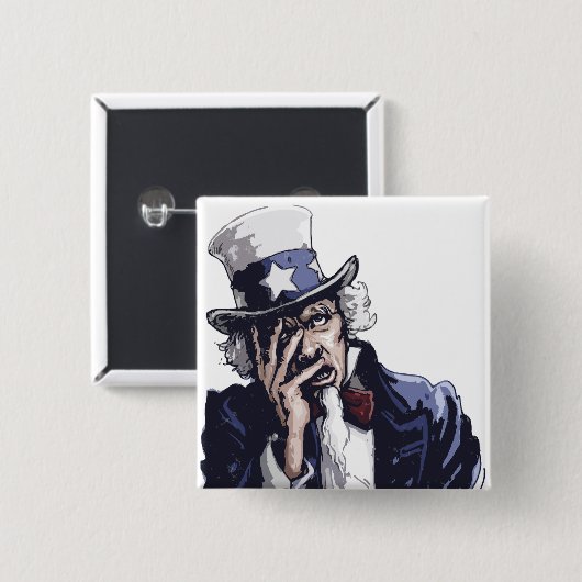 Uncle Sam Facepalm Button (Vorne & Hinten)