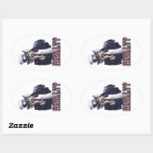 Uncle Sam Facepalm Ovaler Aufkleber (Blatt)