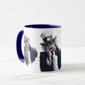 Uncle Sam Facepalm Tasse (Vorderseite Links)