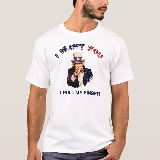 Uncle Sam Finger T-Shirt (Vorderseite)