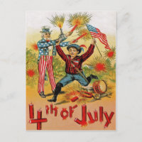Uncle Sam Fireworks Child Vintag 4. Juli