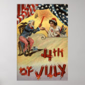 Uncle Sam Fireworks Firecracker US-Flagge Poster (Vorne)