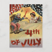 Uncle Sam Fireworks Firecracker US-Flagge Postkarte (Vorderseite)