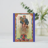 Uncle Sam Forth vom Juli Postkarte (Stehend Vorderseite)