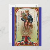 Uncle Sam Forth vom Juli Postkarte (Vorne/Hinten)