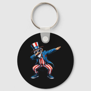 Uncle Sam Funny 4. Juli Patriotic Boys Girls m Schlüsselanhänger