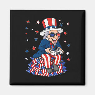 Uncle Sam Game Controller 4. Juli Jungs Kinder die Magnet