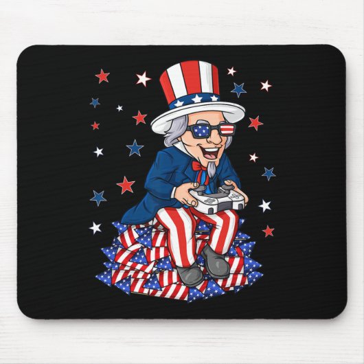 Uncle Sam Game Controller 4. Juli Jungs Kinder die Mousepad (Vorne)